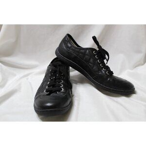 Born Sheena Quilted Women's Lace Up Shoes Size 9 Black Quilted Leather
